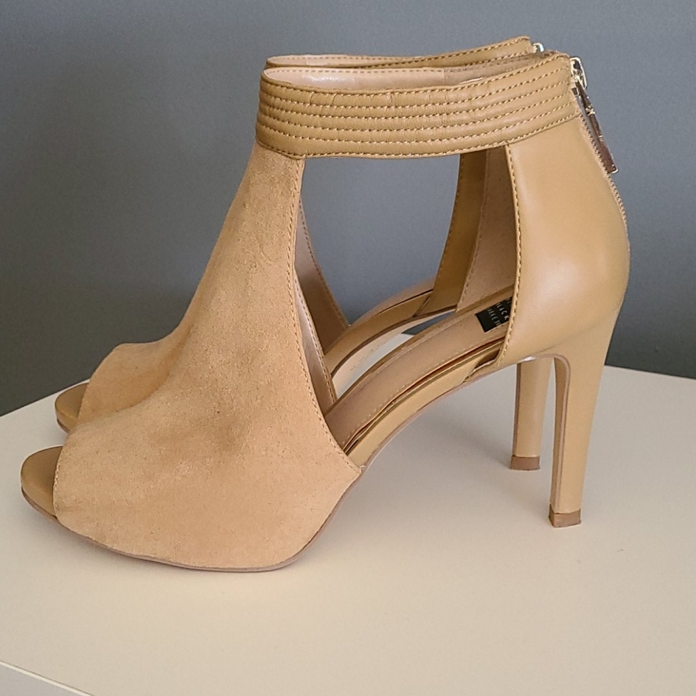White House Black Market Open toe heel boots